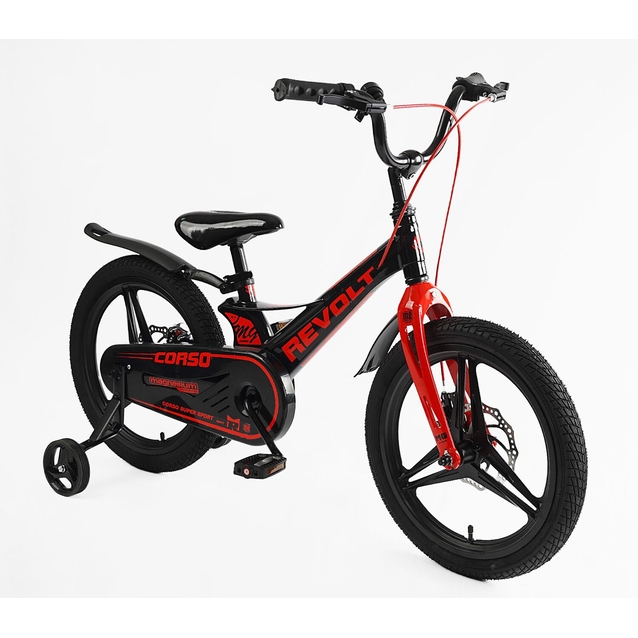 Дитячий велосипед 18 MG Corso «REVOLT» MG-18747, магнієва рама, чорно-червоний фото westvelo.com