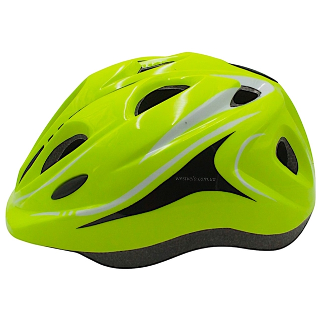 Вело шолом "TK Sport" 986 біло-салатовий фото westvelo.com