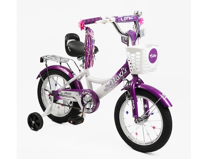 Дитячий велосипед 14 ST Corso «MAXIS» MX-34903 біло-фіолетовий