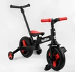 Велобіг-трансформер, 2-кол з батьківською ручкою, PU 10 BestTrike алюміній 23031 чорно-червоний, складний, батьківська ручка, знімні педалі фото westvelo.com