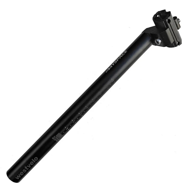 Труба сідла Ø30.9 мм алюміній, L-35 см, на глагол, чорна "MYSPACE" фото westvelo.com