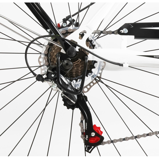 Міський велосипед 28 ST Corso «LIBERTY» LR-28014 сталь 20", (к-т SHIMANO) білий + кошик фото westvelo.com