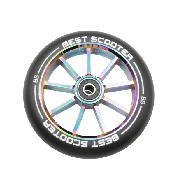 Колесо трюкового самоката "Best Scooter" (587) AL. Ø120мм, неохром фото westvelo.com