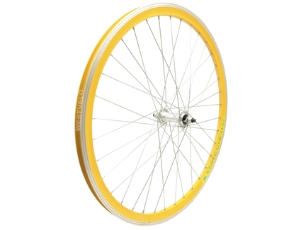 Колесо 26 перед, обід 2-ний жовтий, втулка AL на віночках