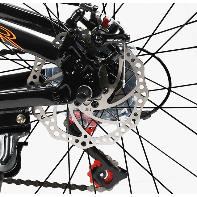 Велосипед 24 AL Corso «PROJECT»  PJ-24115 алюміній 11", (к-т SunRun) чорно-помаранчевий фото westvelo.com