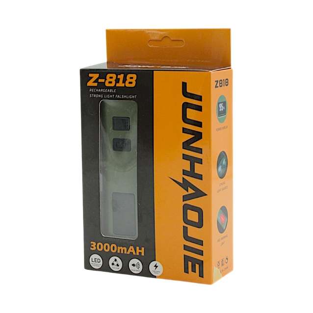 Фара Power bank (3000mAH), Z818-2x3W+COB, туристична, магніт, Type-C з (габаритним) аварійним червоним світлом (Темно-зелений хакі) фото westvelo.com