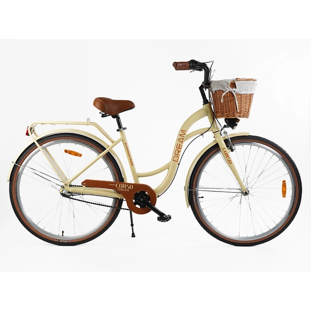 Міський велосипед 28 AL Corso «DREAM» DM-28012 алюміній 18", (к-т SHIMANO NEXUS) ПЛАНЕТАРНА втулка бежевий (+к/к/б) фото westvelo.com