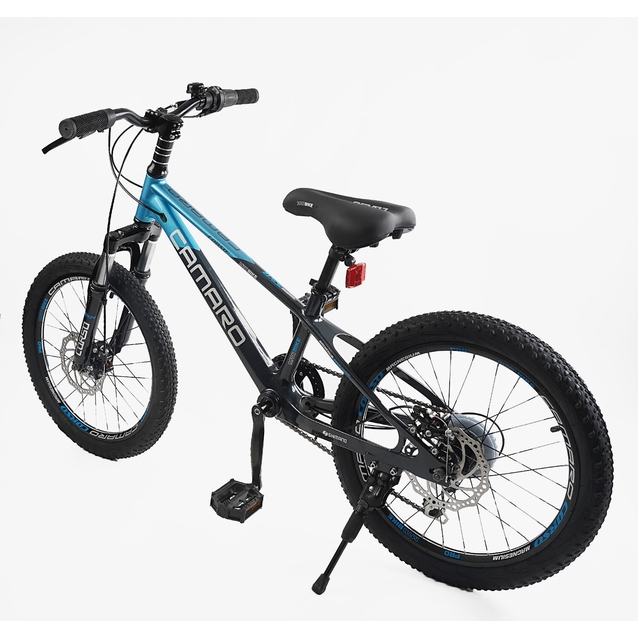 Велосипед 20 MG Corso «CAMARO» CM-48526 магній 11", (к-т SHIMANO) чорно-синій фото westvelo.com