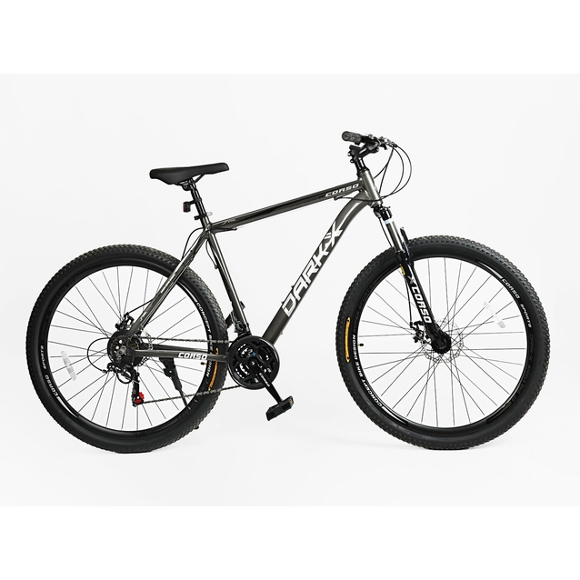 Велосипед 29 AL Corso «DARK-X» DX-29827 алюміній 21", (к-т SHIMANO) графітовий фото westvelo.com