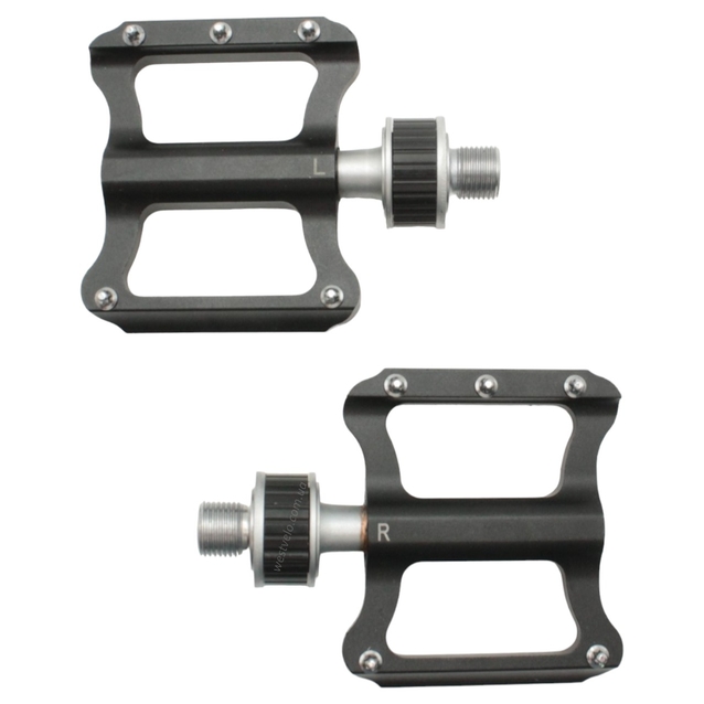 Педалі алюміній проми Crosser K-349F, швидкознімні, чорні з змінними шипами фото westvelo.com