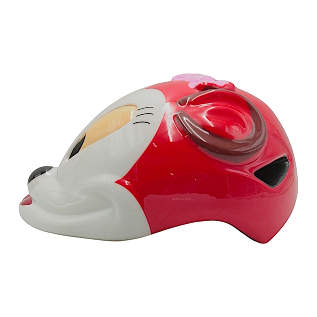 Вело шолом дитячий (341) (внутрішній розмір 17х15.5 см) червоно-білий фото westvelo.com