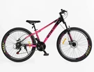 Велосипед 26 AL Corso «GTR-3000» GTR-80033 алюміній 13", (к-т SHIMANO) чорно-рожевий фото westvelo.com