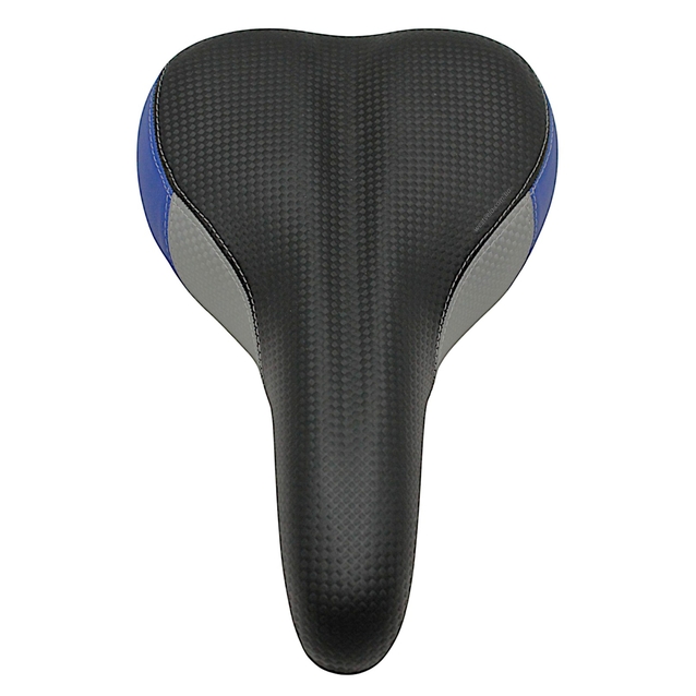 Сідло мтв на демпферах, чорне з синьо-сірими вставками фото westvelo.com