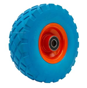 Колесо тачки синє "4" 4.10/3.50-4 під вісь Ø20, пінополіуретанове