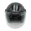 Мото шолом, відкритий "TOUKUI " 888, чорний глянцевий фото westvelo.com