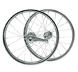 Колеса 16 обід нікель, перед + зад з втулкою Falcon + к-т. з фліпером. фото westvelo.com