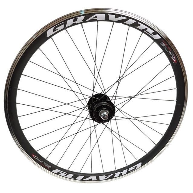Колесо 28-29 перед, обід 2-ний чорний, втулка ST. Quando, диск 6 болтів, чорна спиця (Gravity) фото westvelo.com