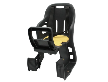 Крісло дитяче, пластик, на зад. багажник, "JLD" з м'ягкою підкладкою, чорне