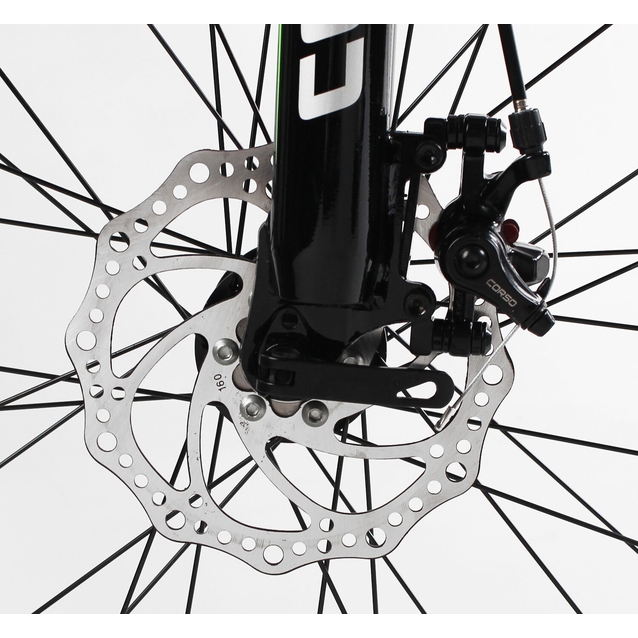 Велосипед 29 AL Corso «DARK-X» DX-29904 алюміній 17", (к-т SHIMANO) графітово-салатовий фото westvelo.com