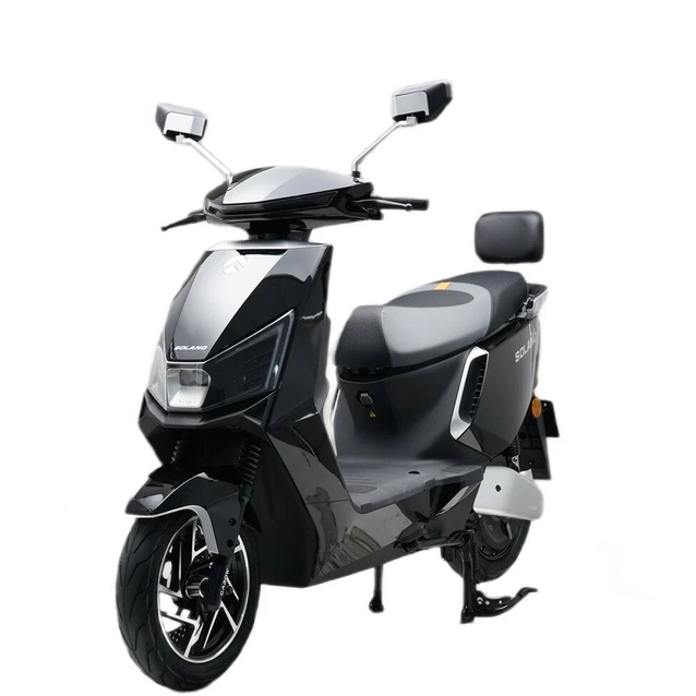 Електроскутер Garow «SOLANO» CR-530690, двигун 2500W, акумулятор 72V 30Ah літій-залізо-фосфатний, чорний, колеса 12/10" фото westvelo.com