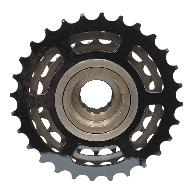 Зірка задня різьбова 6-рик SUNRUN M628 чорно-коричнева (14-28T) фото westvelo.com