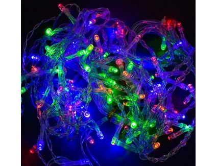 Гірлянда-штора світлодіодна 3 м, 100 лампочок, довжина гілок 45см, мультиколор, від мережі 220V (С 31312)