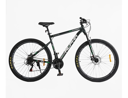 Велосипед 29 ST Corso «ALPHA» LF-29102 сталь 21", (к-т SHIMANO) чорний