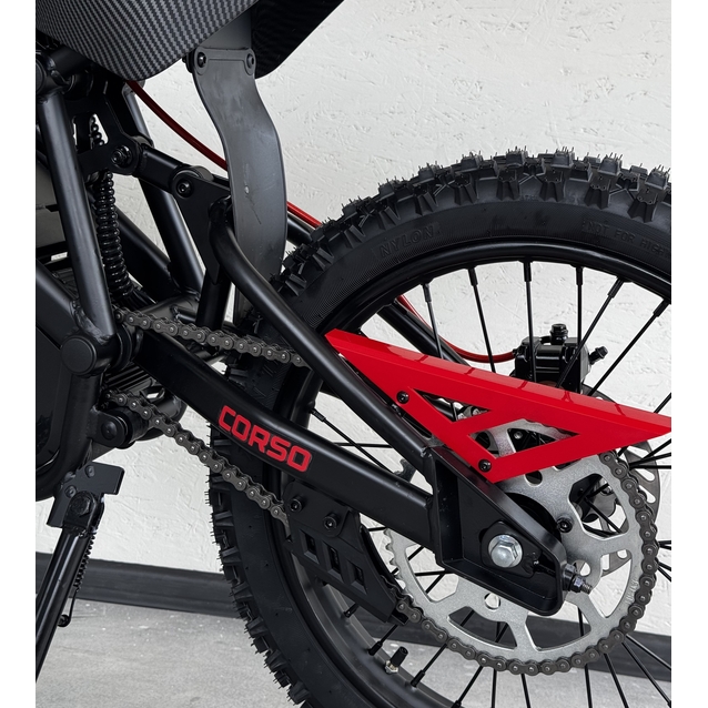 Електродіртбайк Corso «STORM» E-2500 Trail SR-74640 двигун 2500W, акумулятор 60V 27Ah літієвий, чорний, колеса 17" фото westvelo.com