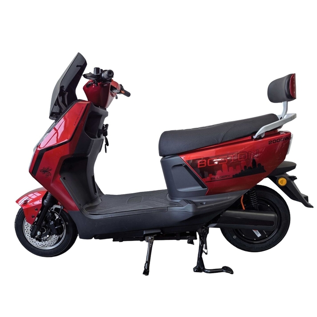 Електроскутер Corso «DEXTER» BT-025418, двигун 2000W, акумулятор  72V 35Ah графеновий, чорно-червоний, колеса 10" + 1 ящик. акум фото westvelo.com