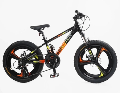 Велосипед 20 AL Corso «EVOLUTION» EV-20617 алюміній 11", (к-т SHIMANO) чорно-помаранчевий