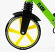 Самокат дитячий 2-х колісний, PU Best Scooter «FLASH» FL-20085 салатово-жовтий, Ø200mm, ручне гальмо, 1 амортизатор передній фото westvelo.com