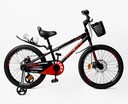 Дитячий велосипед 20 AL Corso «TAYGER»  TG-82241 алюмінієва рама, дискові гальма, чорно-червоний фото westvelo.com
