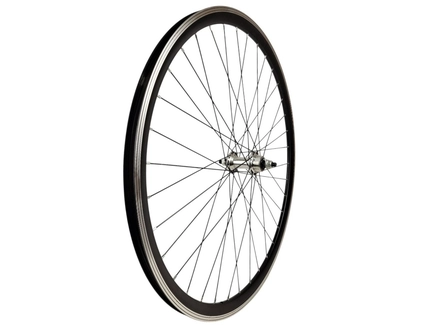 Колесо 28-29 перед, обід 2-ний чорний, втулка AL. на промах, диск різьба, чорна спиця (без назви)