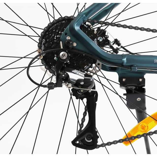 Велосипед 29 AL Corso «ANTARES» AR-29166 алюміній 19", (к-т SHIMANO) чорно-смарагдовий фото westvelo.com