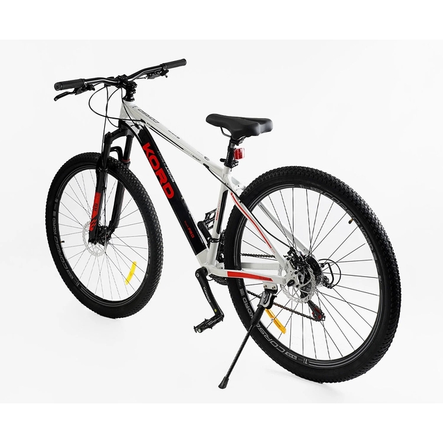 Велосипед 29 AL Corso «KORD» KR-45693 алюміній 17", (к-т SHIMANO) чорно-біло-червоний