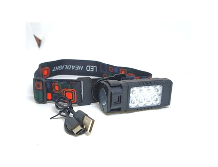 Ліхтар налобний знімний usb (micro), 4 режими, з магнітом,  (127)