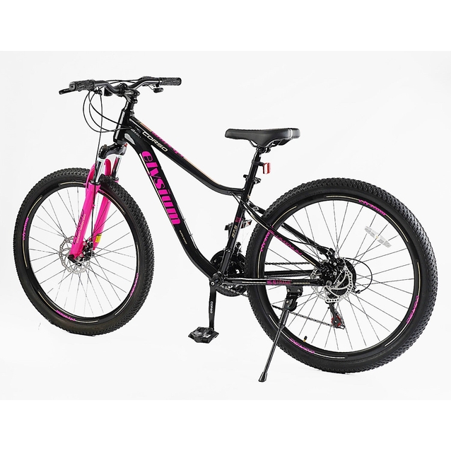 Велосипед 27.5 AL Corso «ELYSIUM» LS-27708 алюміній 15.5", (к-т SHIMANO) чорно-рожевий фото westvelo.com