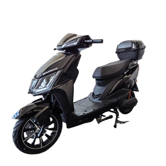 Електроскутер Corso «WARRIOR» WR-226016, двигун 2000W, акумулятор 72V 30Ah літій-залізо-фосфатний, чорний, колеса 12/10" фото westvelo.com