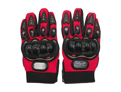 Мото рукавиці (M) "PRO BIKER" чорно-червоні (MCS-01)