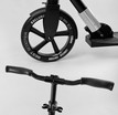 Самокат дитячий 2-х колісний, PU Best Scooter 41629 чорний, колеса Ø230-215mm, AL, 1 амортизатор передній фото westvelo.com