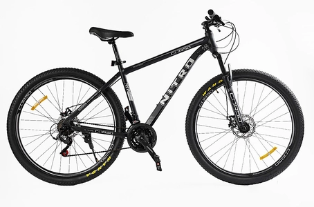 Велосипед 29 ST Corso «NITRO» NT-29605 сталь 19", (к-т SunRun) чорний