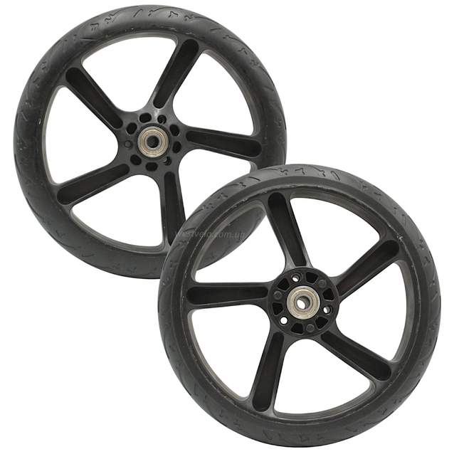 Колесо дитячого 2-х кол. самоката Best Scooter, Ø200мм. поліуретан, чорне, під диск (259) фото westvelo.com