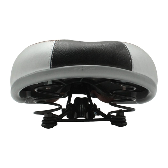 Сідло на пружинах AGILETTE E-82Е широке, чорно-коричневе фото westvelo.com