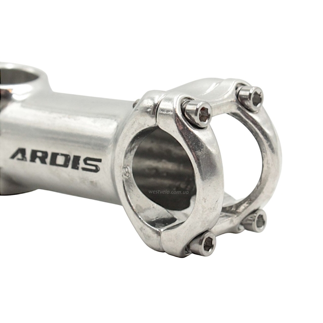 Винос руля на безрізьбову вилку AL. Ø28.6-Ø31.8мм, L-90мм, круглий нікель фото westvelo.com