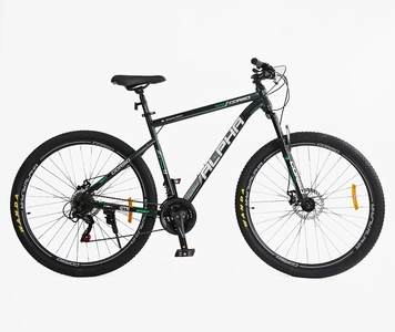 Велосипед 29 ST Corso «ALPHA» LF-29102 сталь 21", (к-т SHIMANO) чорний