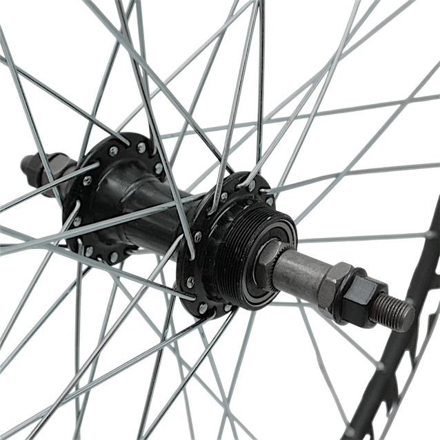 Колесо 26 зад, обід 2-ний чорний, втулка AL на промах чорна (Gravity) фото westvelo.com