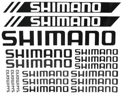 Наклейки SHIMANO білий фон, чорні