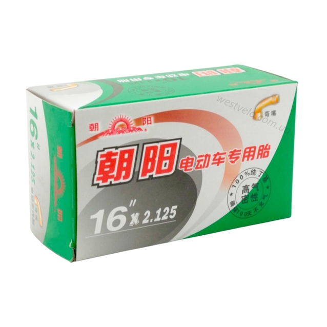 Камера 16 кривий ніпель (2.125) CHAOYANG для електровелосипеда E-bike фото westvelo.com