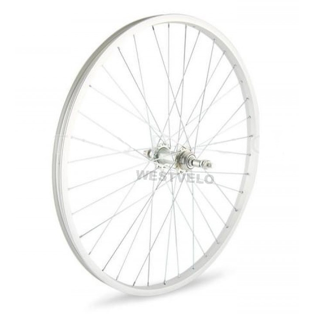 Колесо 24 зад, обід AL 1-ний сірий, втулка М на віночках, диск різьба фото westvelo.com