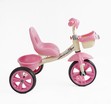 Дитячий велосипед 3-х колісний EVA (піна) Best Trike колеса 10-8, «Машинка» BS-60725 рожевий, сталева рама, УКР.ОЗВУЧУВАННЯ, кошик
